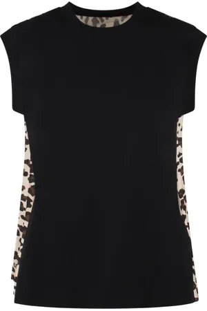 SACAI Mujer, Camisetas, Negro, Talla: L