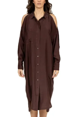 TELA Mujer, Vestidos, Marrón, Talla: M