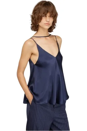 SEMICOUTURE Mujer, Camisetas, Azul, Talla: M