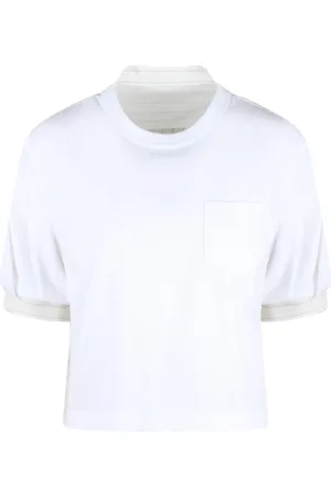 SACAI Mujer, Camisetas, Blanco, Talla: L
