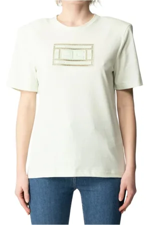 Elisabetta Franchi Mujer, Camisetas, Verde, Talla: S