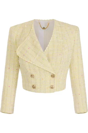 Elisabetta Franchi Mujer, Chaquetas, Amarillo, Talla: L