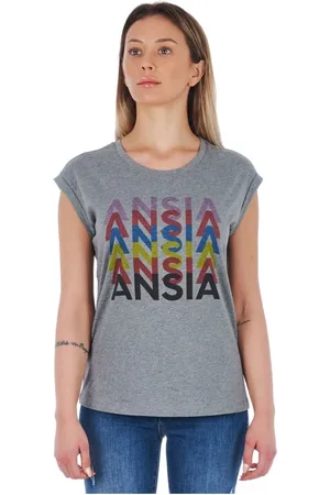 FRANKIE MORELLO Mujer, Camisetas, Gris, Talla: L