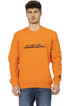 AUTOMOBILI LAMBORGHINI Hombre, Sudaderas, Naranja, Talla: XL