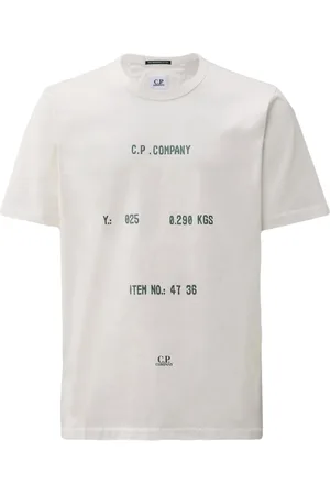 C.P. Company Hombre, Camisetas, Blanco, Talla: L