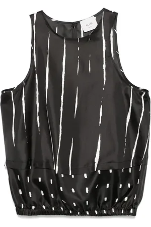 ALYSI Mujer, Camisetas, Negro, Talla: L