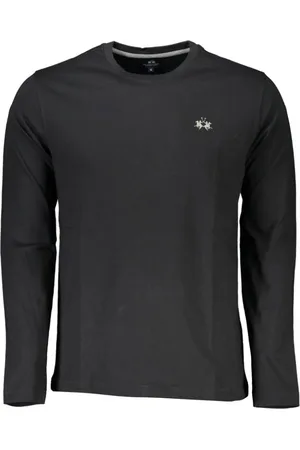 La Martina Hombre, Camisetas, Negro, Talla: M