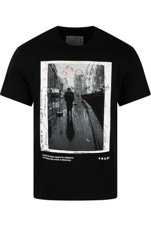 SACAI Hombre, Camisetas, Negro, Talla: 2XS