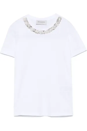 ERMANNO SCERVINO Mujer, Camisetas, Blanco, Talla: M