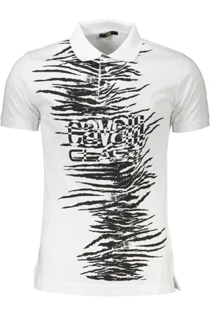 Roberto Cavalli Hombre, Camisetas, Blanco, Talla: L