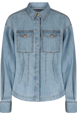 Elisabetta Franchi Mujer, Blusas y Camisas, Azul, Talla: S
