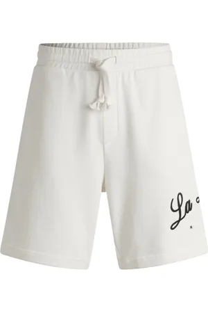 HUGO BOSS Hombre, Pantalones cortos, Blanco, Talla: L