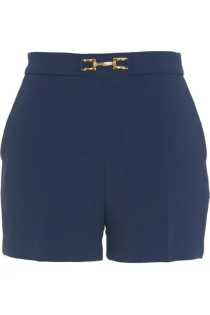 Elisabetta Franchi Mujer, Pantalones cortos, Azul, Talla: S