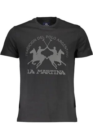La Martina Hombre, Camisetas, Negro, Talla: M