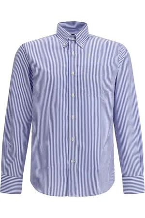 DEPERLU Hombre, Camisas, Azul, Talla: L