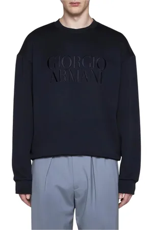 Giorgio Armani Hombre, Sudaderas, Azul, Talla: L