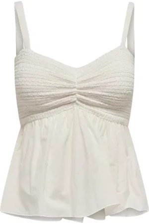 ONLY Mujer, Camisetas, Blanco, Talla: L