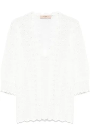 Twin-Set Mujer, Blusas y Camisas, Blanco, Talla: S