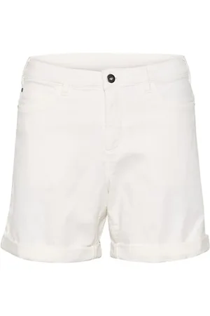 Kaffe Mujer, Pantalones cortos, Blanco, Talla: L