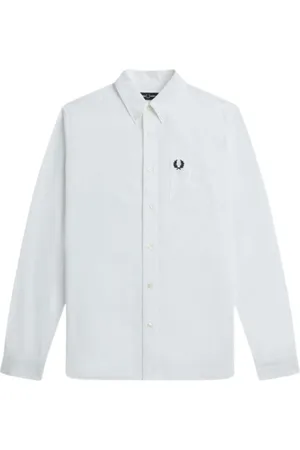 Fred Perry Hombre, Camisas, Blanco, Talla: S