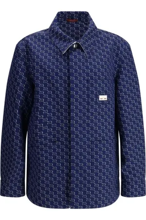 Gucci Hombre, Camisas, Azul, Talla: M