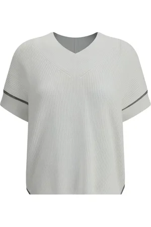 Brunello Cucinelli Mujer, Camisetas, Blanco, Talla: S