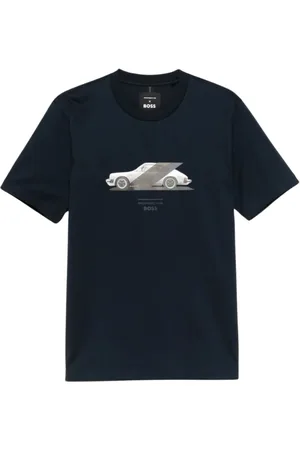 HUGO BOSS Hombre, Camisetas, Azul, Talla: S