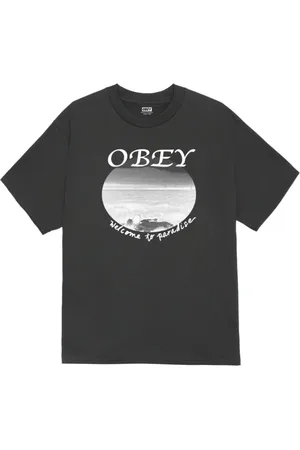 Obey Hombre, Camisetas, Negro, Talla: L