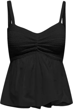 ONLY Mujer, Camisetas, Negro, Talla: S