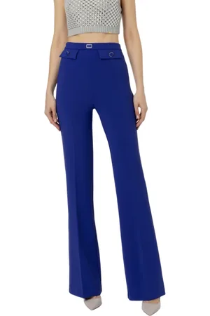 Elisabetta Franchi Mujer, Pantalones, Azul, Talla: M