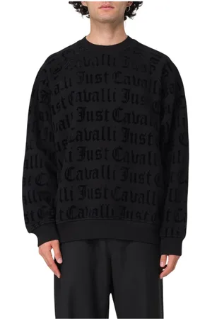 Roberto Cavalli Hombre, Sudaderas, Negro, Talla: S