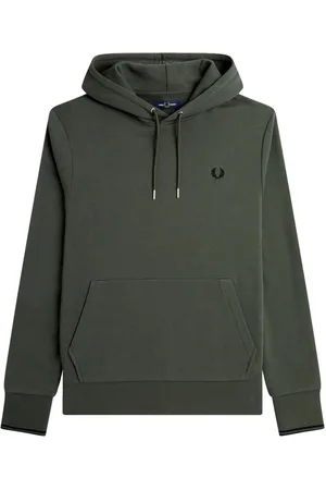 Fred Perry Hombre, Sudaderas, Verde, Talla: XL