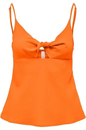 ONLY Mujer, Camisetas, Naranja, Talla: L