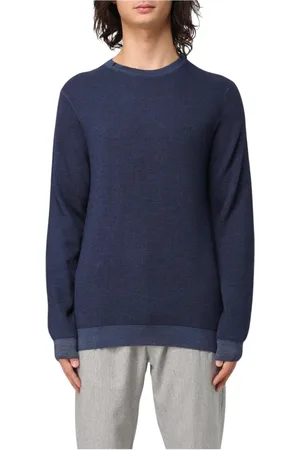 sun68 Hombre, Jerseys, Azul, Talla: L
