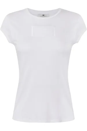 Elisabetta Franchi Mujer, Camisetas, Blanco, Talla: S