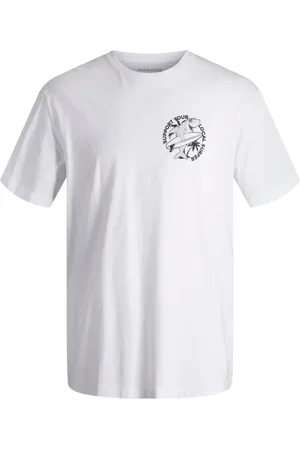 JACK & JONES Hombre, Camisetas, Blanco, Talla: S