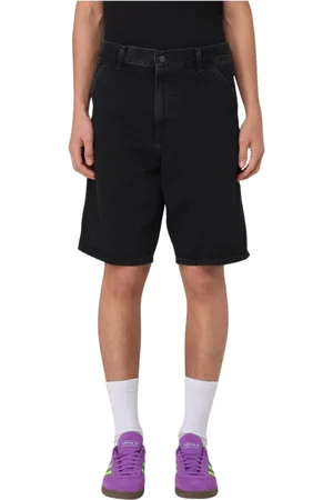 Carhartt Hombre, Pantalones cortos, Negro, Talla: W30