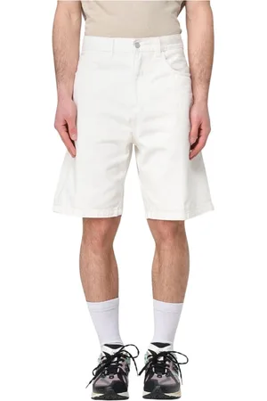 Carhartt Hombre, Pantalones cortos, Blanco, Talla: S