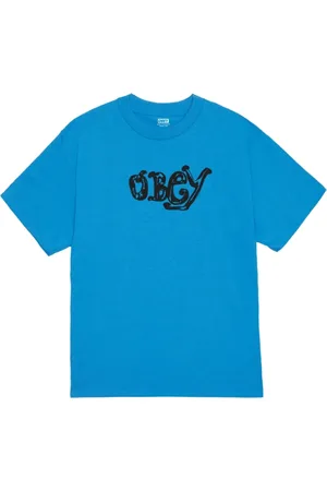 Obey Hombre, Camisetas, Azul, Talla: S