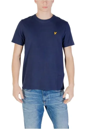 Lyle & Scott Hombre, Camisetas, Azul, Talla: L