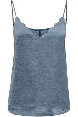 ONLY Mujer, Camisetas, Azul, Talla: S