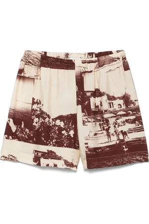 ALYSI Mujer, Pantalones cortos, Marrón, Talla: S