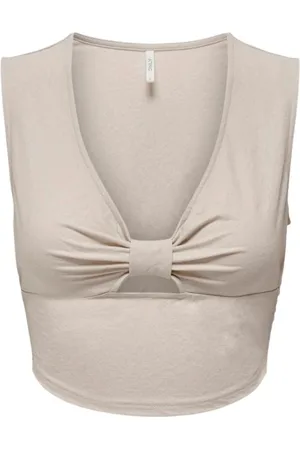ONLY Mujer, Camisetas, Blanco, Talla: L