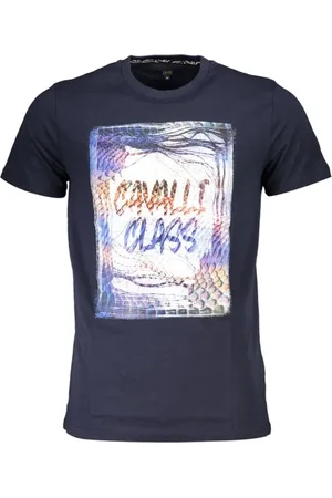 Roberto Cavalli Hombre, Camisetas, Azul, Talla: 2XL