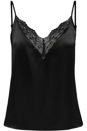 ONLY Mujer, Camisetas, Negro, Talla: L