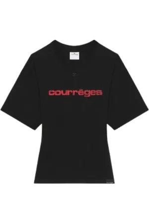 Courrèges Mujer, Camisetas, Negro, Talla: M