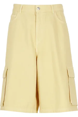 Maison Kitsuné Hombre, Pantalones cortos, Amarillo, Talla: W31