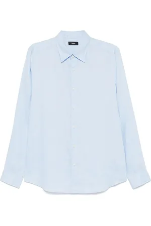 THEORY Hombre, Camisas, Azul, Talla: M