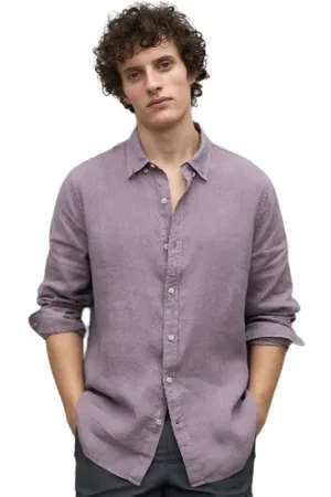 ECOALF Hombre, Camisas, Púrpura, Talla: L