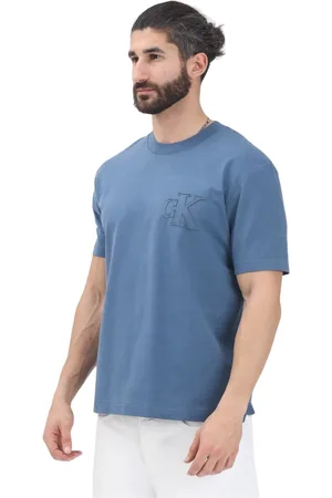 Calvin Klein Hombre, Camisetas, Azul, Talla: M